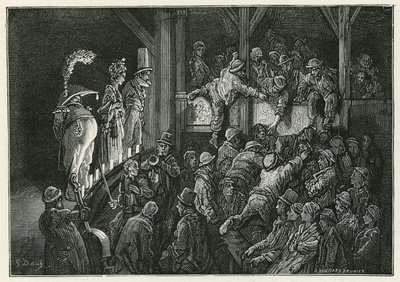 Le Penny Gaff à Whitechapel - Gustave Dore